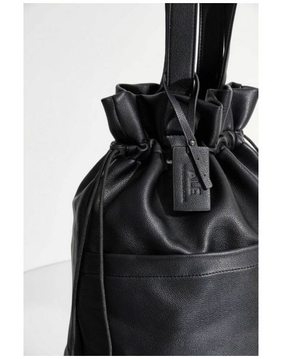 Τσάντα πουγκί με εξωτερικές τσέπες Black ALE