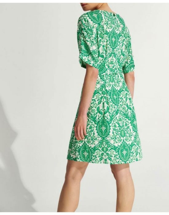 Φόρεμα κρουαζέ εμπριμέ Brazil Green ALE
