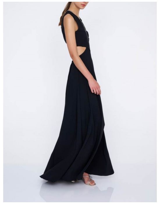 Φόρεμα μακρύ με cut-out Black ALE