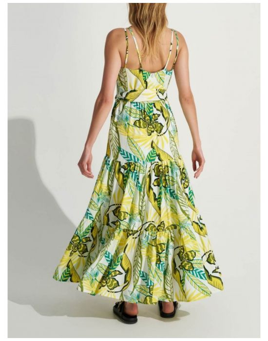 Φόρεμα με tropical prints Multicolor ALE