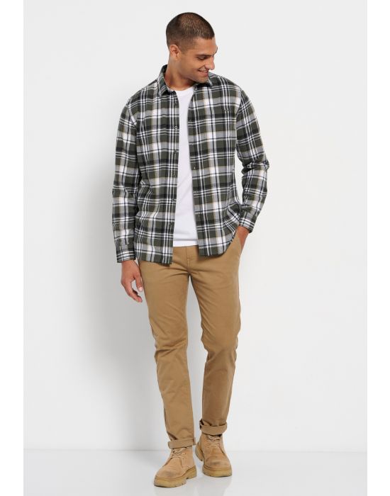 FBM008-028-05 Flannel καρό πουκάμισο Funky Buddha