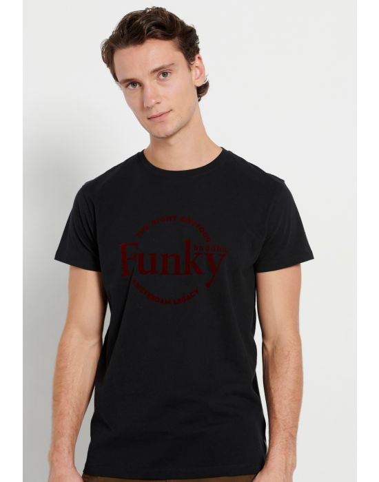 FBM008-021-04 T-shirt με τύπωμα στο στήθος Funky Buddha