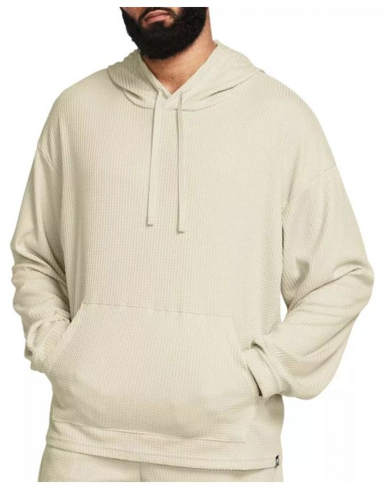 ΜΠΛΟΥΖΑ ΜΑΚΡΥΜΑΝΙΚΗ UA RIVAL WAFFLE HOODIE