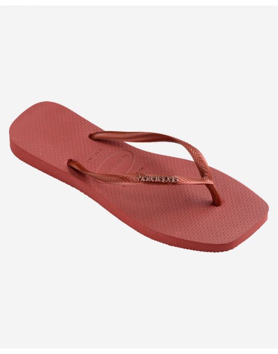 Havaianas Σαγιονάρες Γυναικείες Square Logo Metallic Mahogany