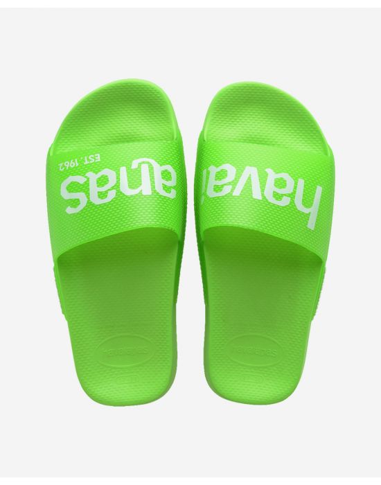 Havaianas  Unisex Σαγιονάρες Slide Logomania Neon Slime Green