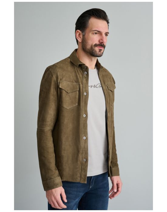 Ανδρικό Overshirt Navy & Green