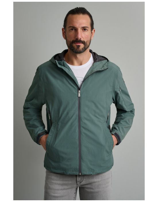 Ανδρικό Αντιανεμικό Μπουφάν Navy & Green
