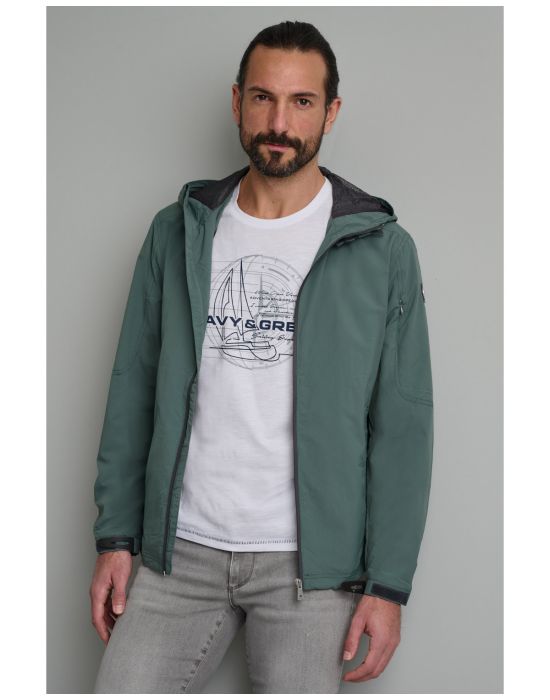 Ανδρικό Αντιανεμικό Μπουφάν Navy & Green