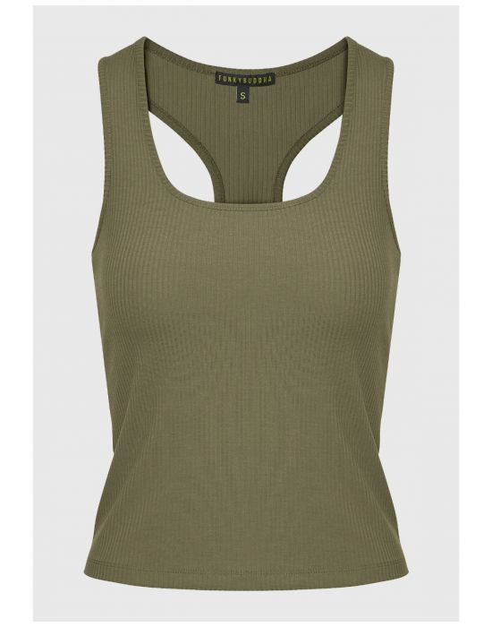 Γυναικείο Tank Top Σε Rib Ύφανση FBL009-101-17