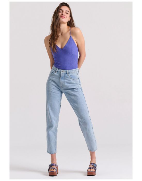Γυναικείο Moms Fit Τζιν Παντελόνι FBL009-160-02