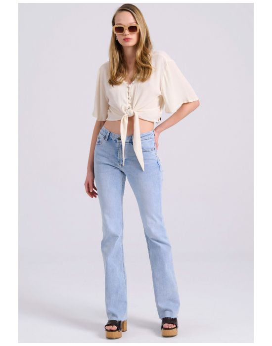 Γυναικείο Flare Fit Τζιν Παντελόνι FBL009-162-02