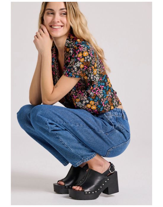 Γυναικείο Slouchy Fit Τζιν Παντελόνι FBL009-165-02