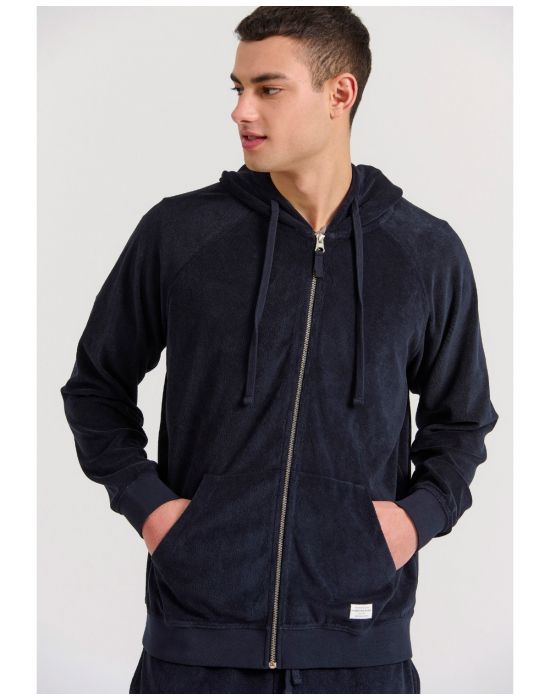 Ανδρική Relaxed Fit Φούτερ Ζακέτα FBM009-002-06