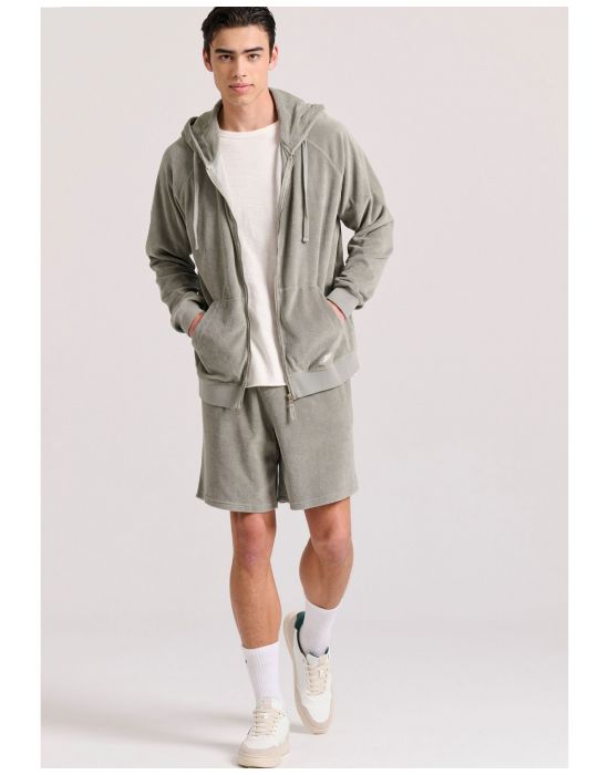 Ανδρική Relaxed Fit Φούτερ Ζακέτα FBM009-002-06