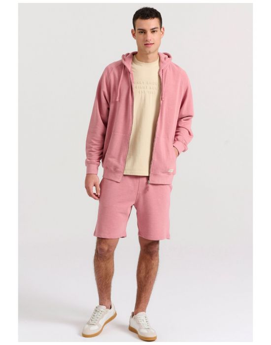 Ανδρική Relaxed Fit Φούτερ Ζακέτα FBM009-003-06