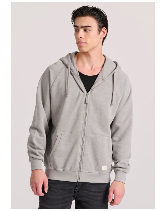 Ανδρική Relaxed Fit Φούτερ Ζακέτα FBM009-003-06