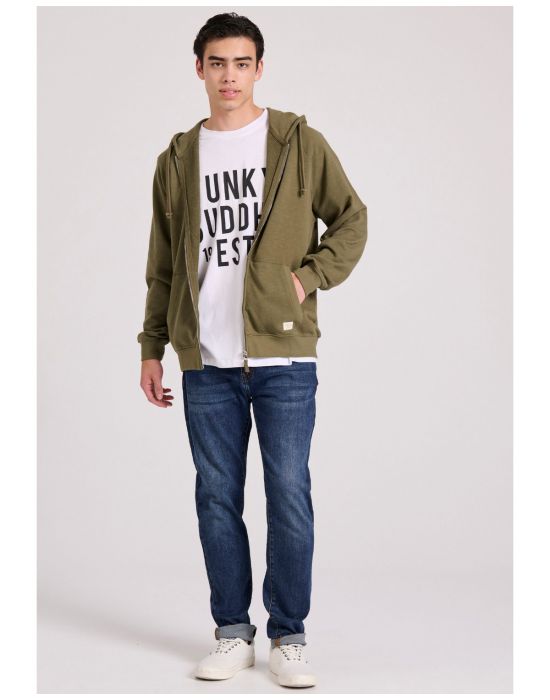 Ανδρική Relaxed Fit Φούτερ Ζακέτα FBM009-003-06