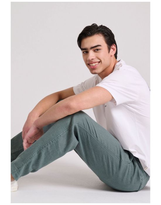 Ανδρικό Λινό Casual Chino Παντελόνι FBM009-011-02