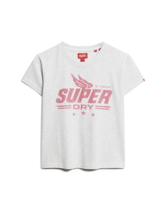 Γυναικείο T-shirt Ovin Archive Kiss Prin Superdry W1011488A