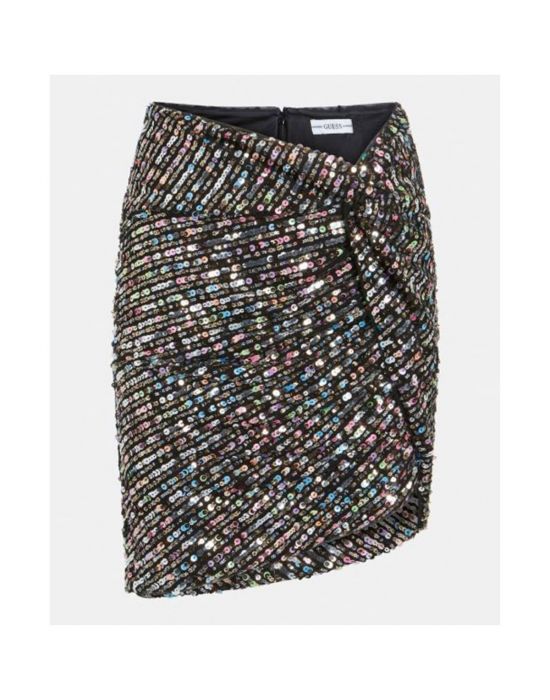 Γυναικεία Φούστα GUESS KIKI SEQUIN TWISTED W2GD22KB340