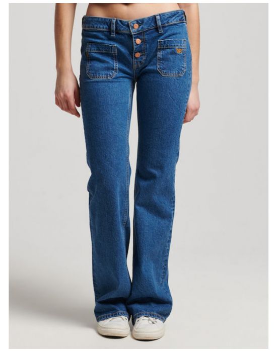 Γυναικείο Παντελόνι Slim Flare Superdry W7010911A