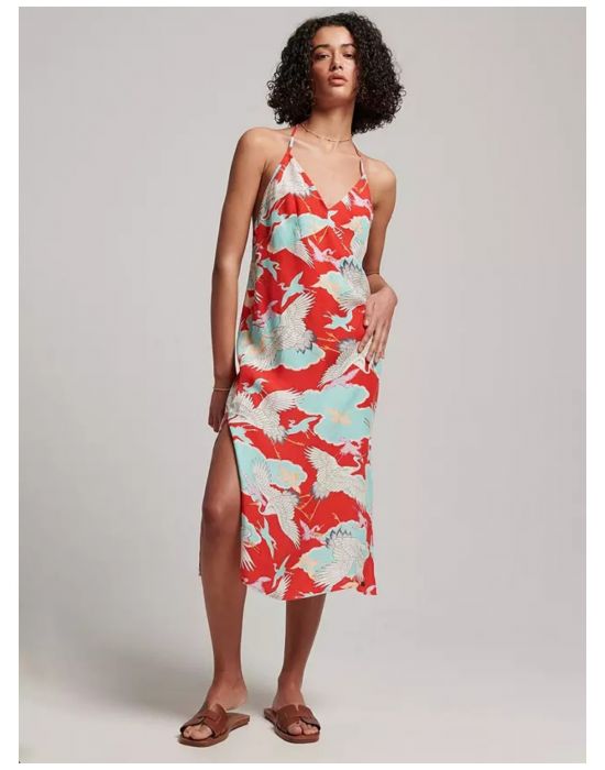 Φόρεμα Vintage Midi Halter Slip Superdry W8011293A