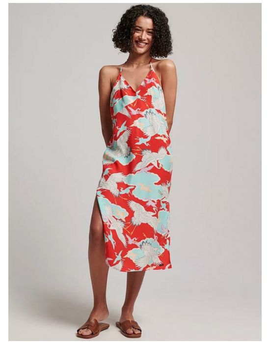 Φόρεμα Vintage Midi Halter Slip Superdry W8011293A