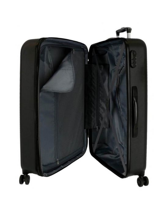 5069371 ΒΑΛΙΤΣΑ ΤΡΟΧ. ABS 78Χ53Χ31CM 4 ΡΟΔΕΣ BLACK