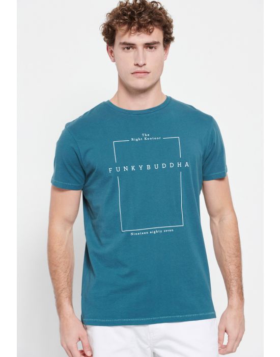 FBM007-380-04 T-shirt με minimal branded τύπωμα Funky Buddha