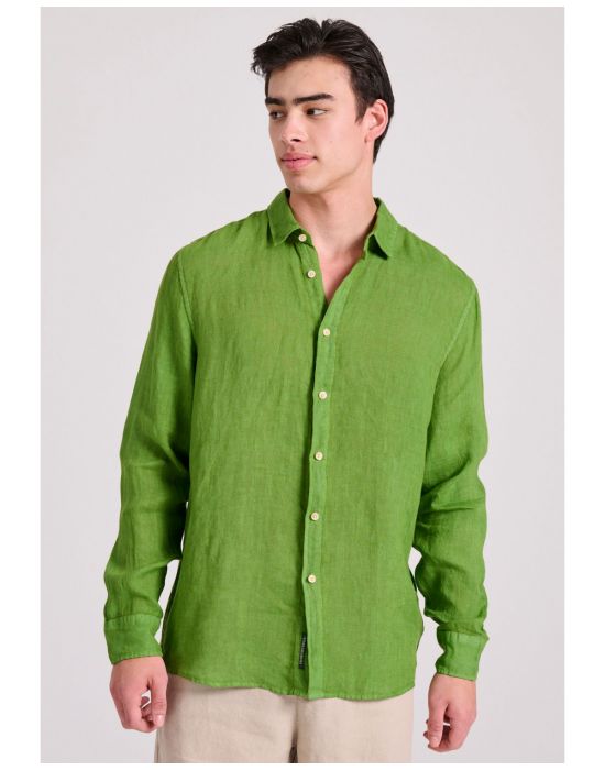 Ανδρικό Garment Dyed Λινό Πουκάμισο FBM009-001-05