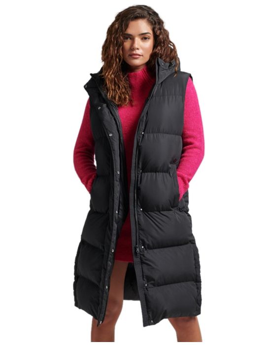 Γυναικείο Γιλέκο Stud Longline Hooded Puffer W5011641A
